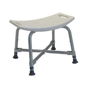 BATH SEAT W/BACK PLAT 350lb CAP 4/CS